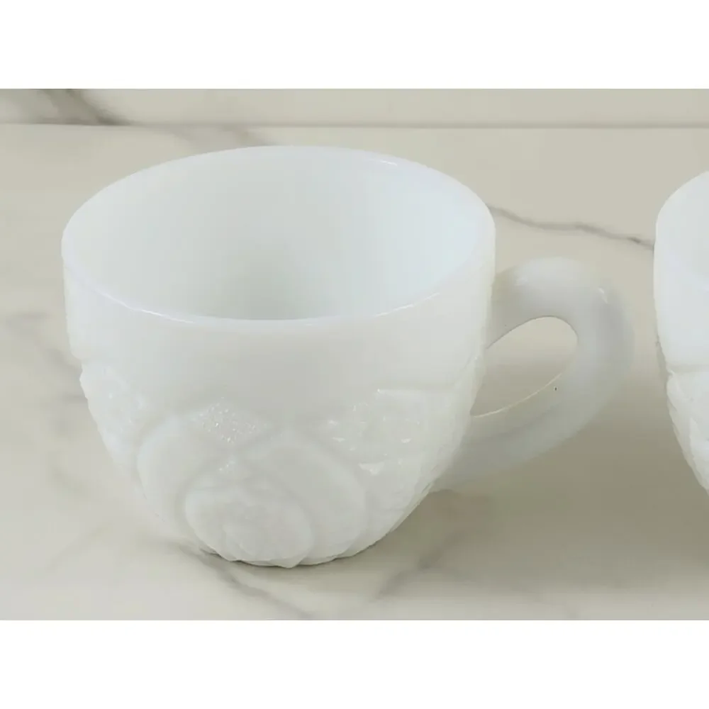 The Concord Milk Glass Punch Mug Cups 2 3/4